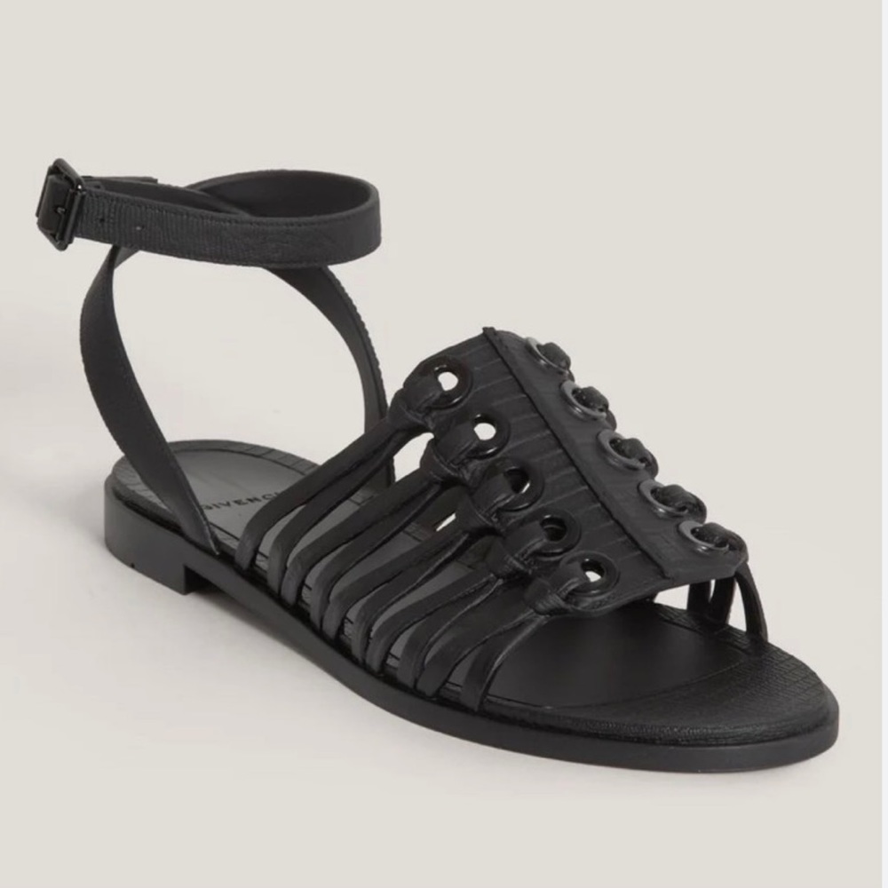 Givenchy Black Jelly Strap Sandal